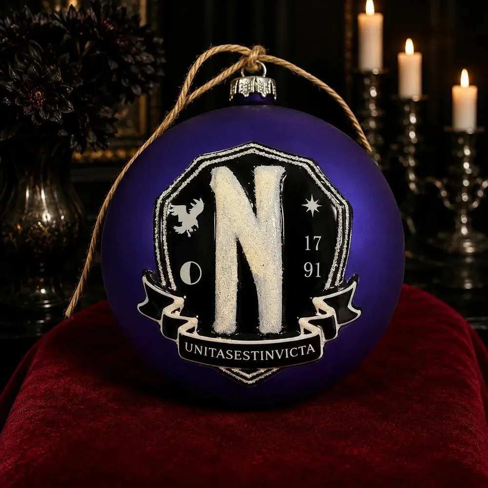 NEW Pottery Barn x Wednesday Addams Set of 6 Christmas Halloween Ornaments NIB